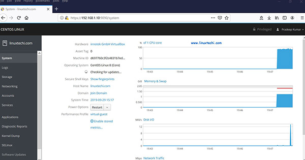 如何在CentOS 8/RHEL 8上安装和使用Cockpit 